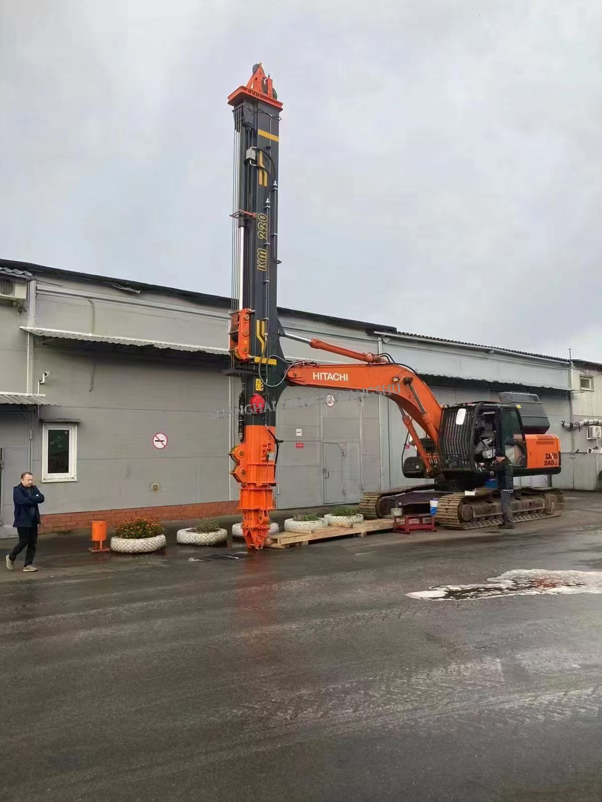 telescopic arm KM220 for 23ton excavator hydraulic telescopic arm KM220 for 22meters depth